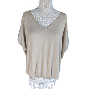 Vince Cashmere Blend Oversized Sleeveless V-Neck Dolman Top M